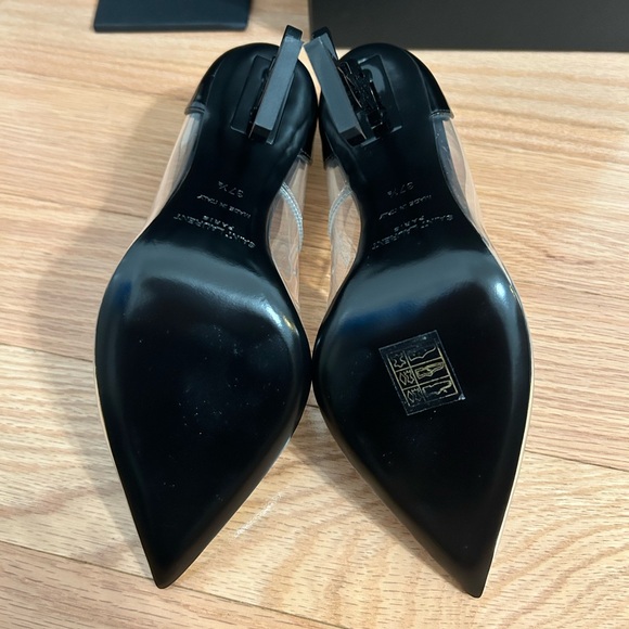 YSL Yves Saint Laurent heels Opyum 110 clear transparent pumps with gift bag - Picture 5 of 6